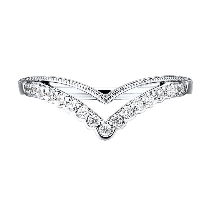 1/5 ct. tw. Diamond Contour Band in 14K White Gold