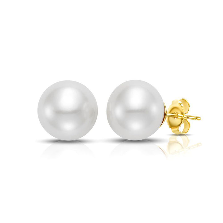 Freshwater Cultured Pearl Earrings in 10K Yellow Gold