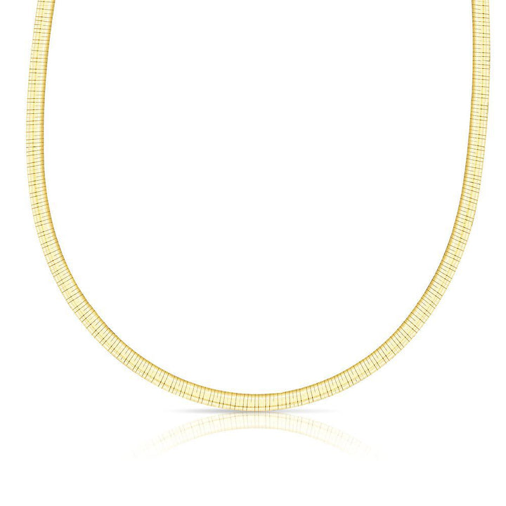 Reversible Omega Necklace in 14K Yellow & White Gold, 16"