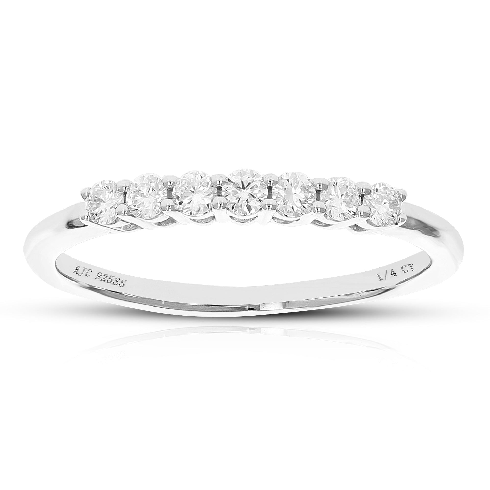 1/4 cttw Round Lab Grown Diamond Wedding Engagement Ring .925 Sterling Silver Prong Set