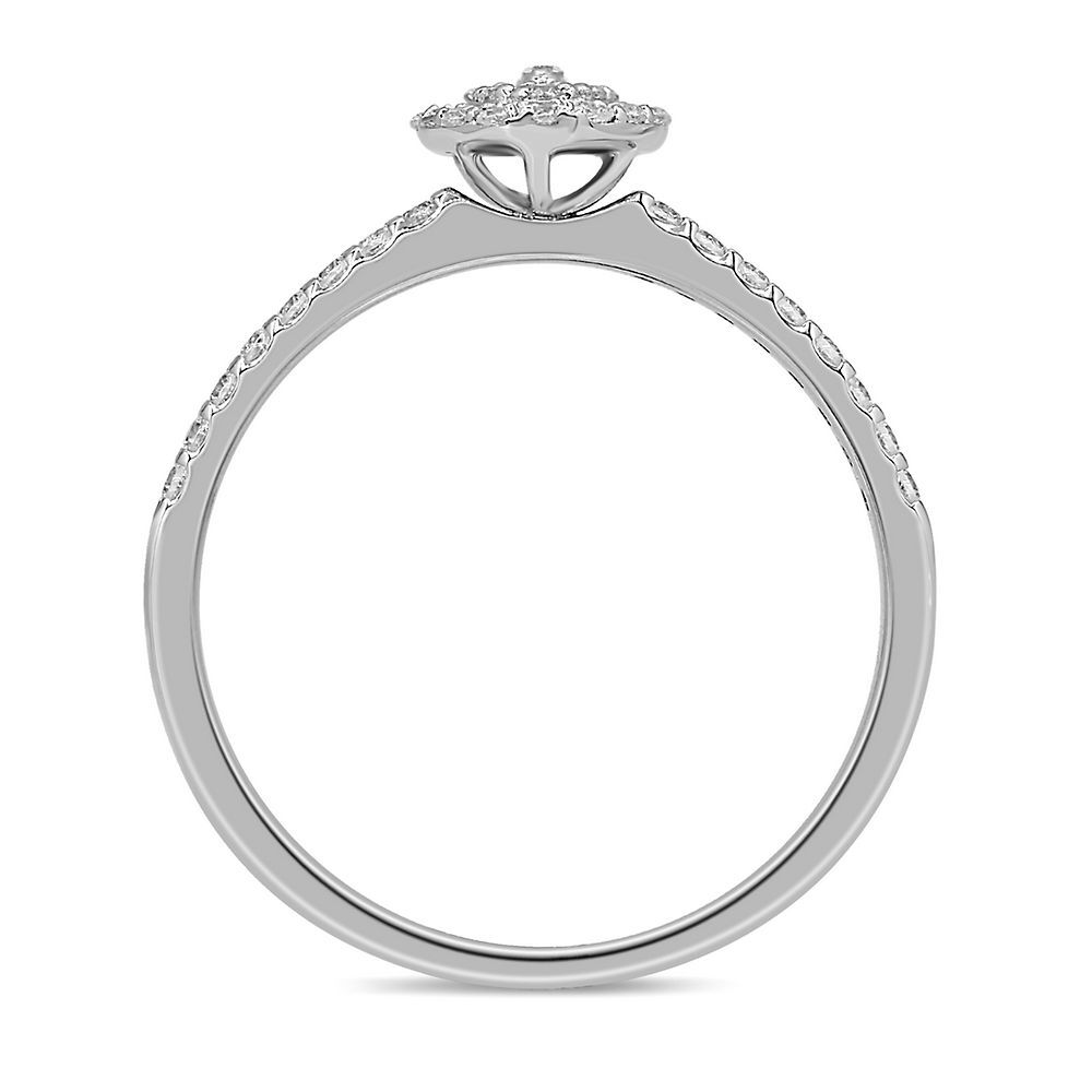 1/4 ct. tw. Diamond Oval Promise Ring in 10K White Gold