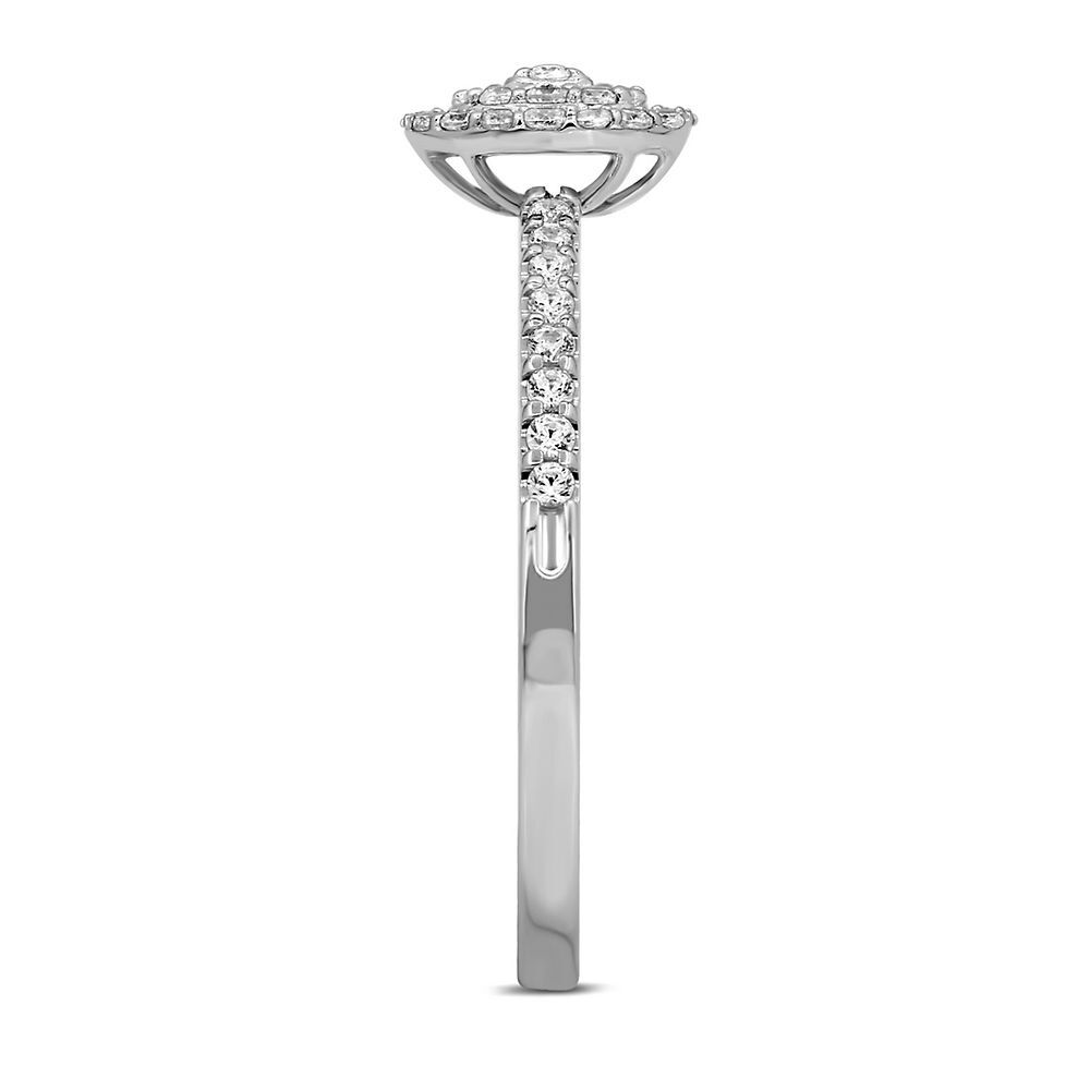 1/4 ct. tw. Diamond Oval Promise Ring in 10K White Gold