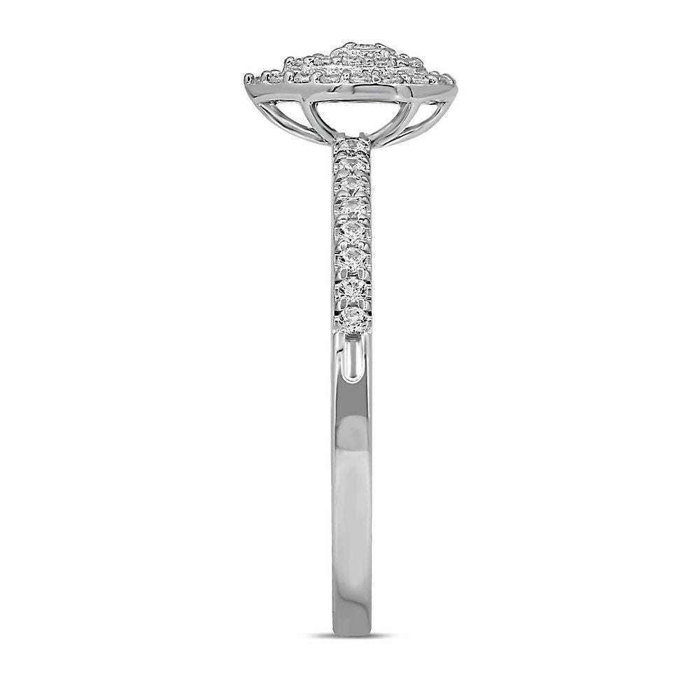 1/4 ct. tw. Diamond Halo Promise Ring in 10K White Gold