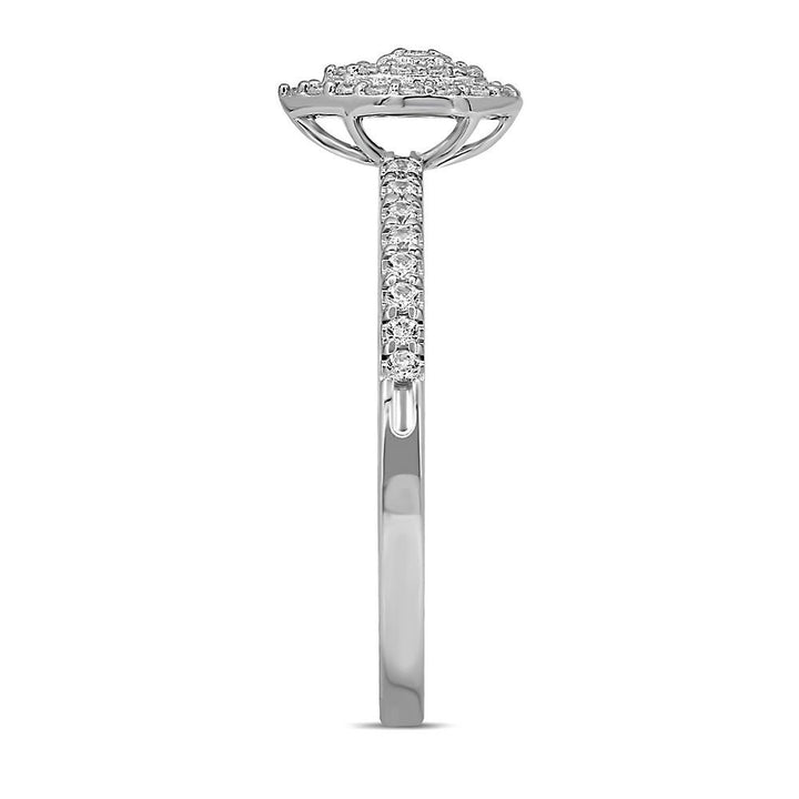 1/4 ct. tw. Diamond Halo Promise Ring in 10K White Gold