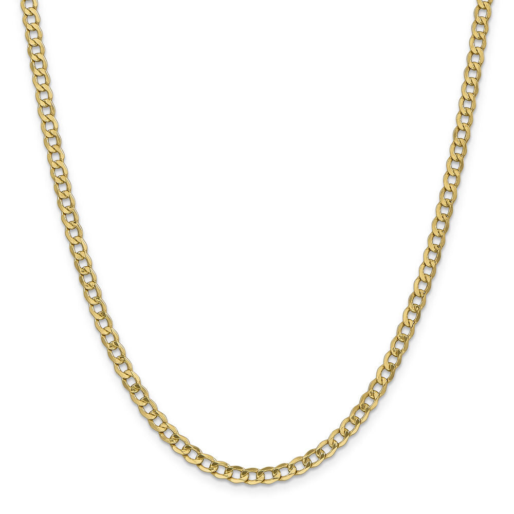 Semi-Solid Curb Link Chain in 14K Yellow Gold, 24"