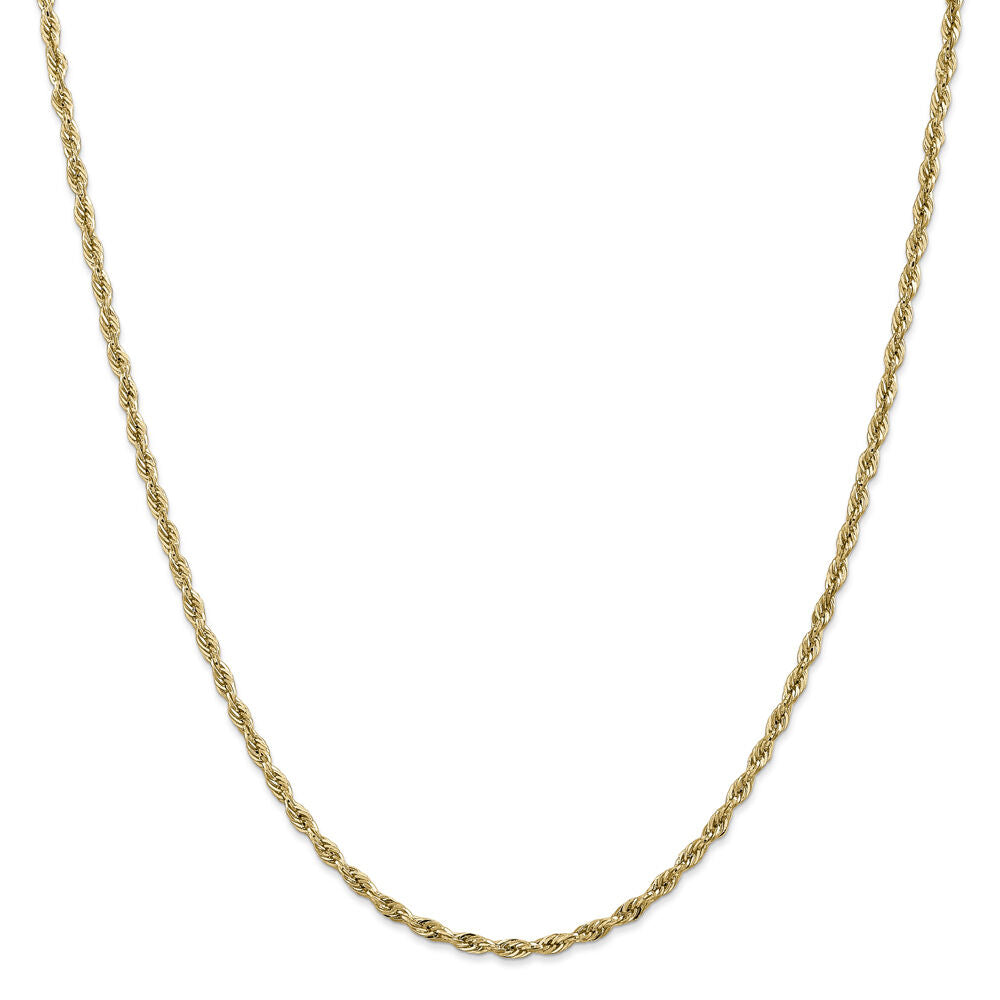 Semi-Solid Rope Chain in 14K Yellow Gold, 24"