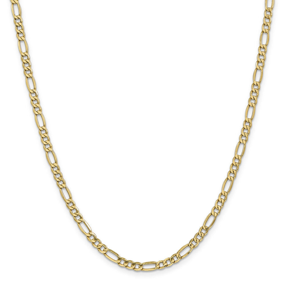 Semi-Solid Figaro Chain in 14K Yellow Gold, 24"