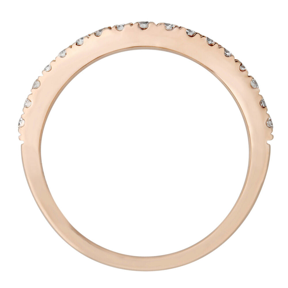 Diamond Contour Wedding Band in 14K Rose Gold (1/5 ct. tw.)