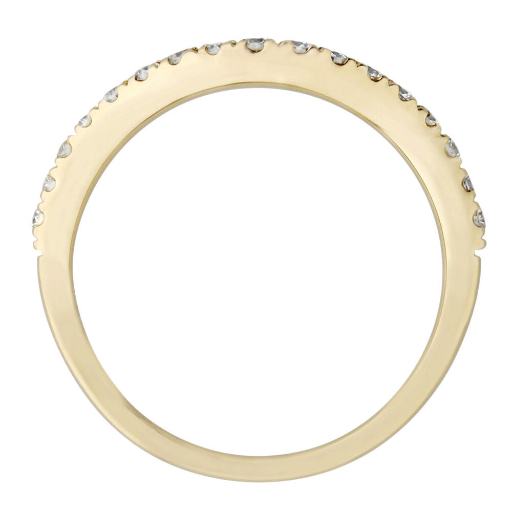 1/5 ct. tw. Diamond Contour Band in 14K Yellow Gold