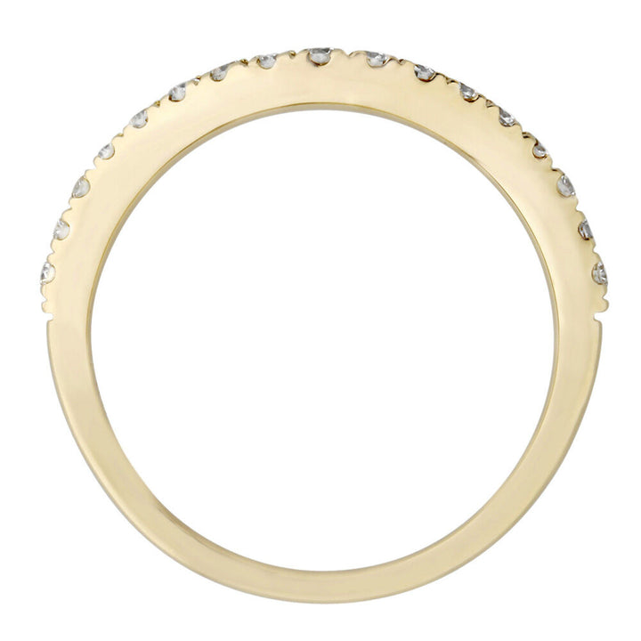 1/5 ct. tw. Diamond Contour Band in 14K Yellow Gold