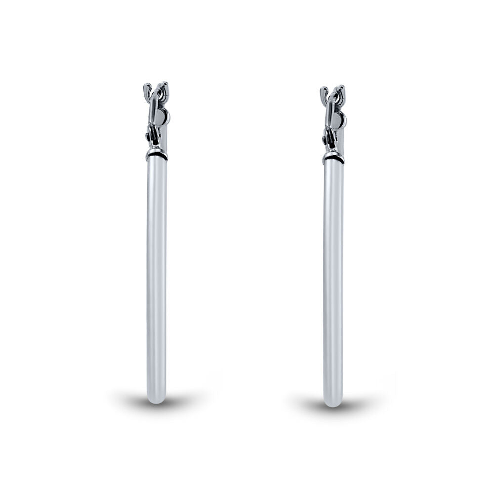 Hoop Earrings in 14K White Gold