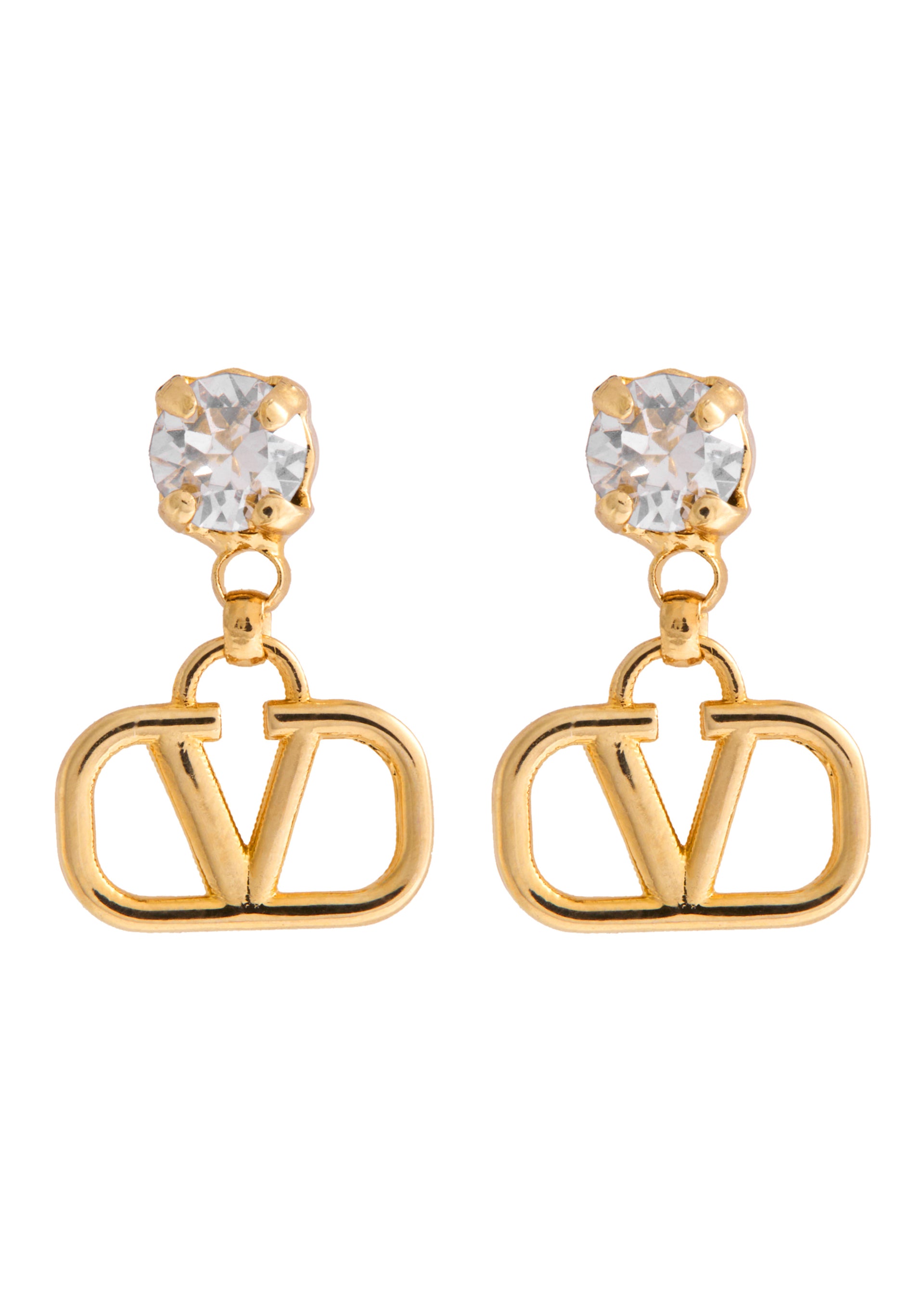 Vlogo crystal-embellished drop earrings