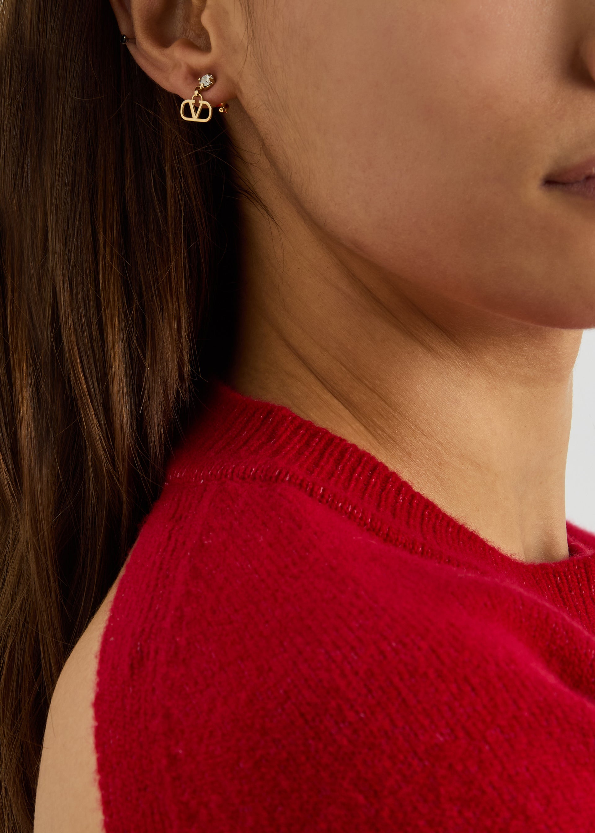 Vlogo crystal-embellished drop earrings