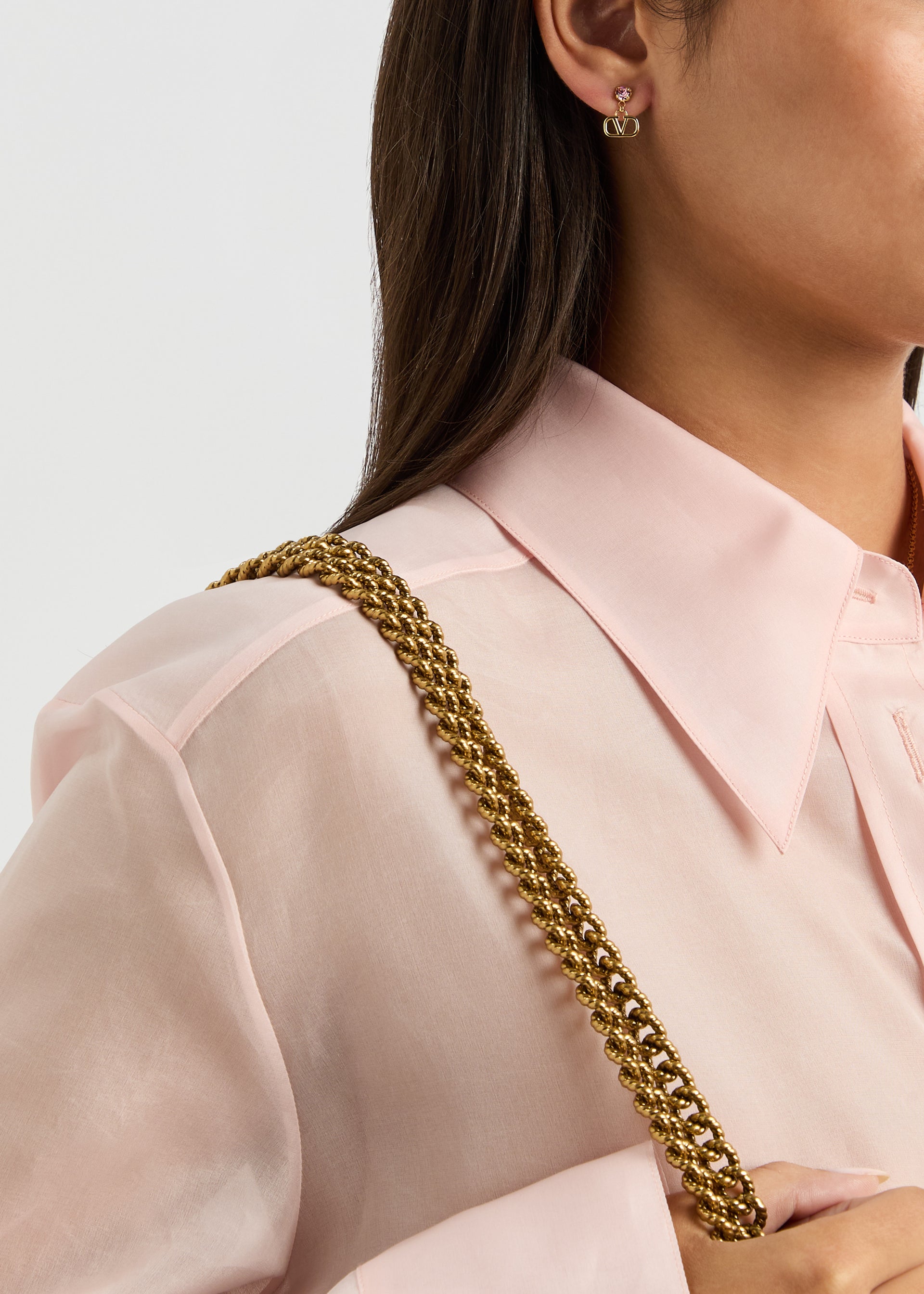 Vlogo crystal-embellished drop earrings