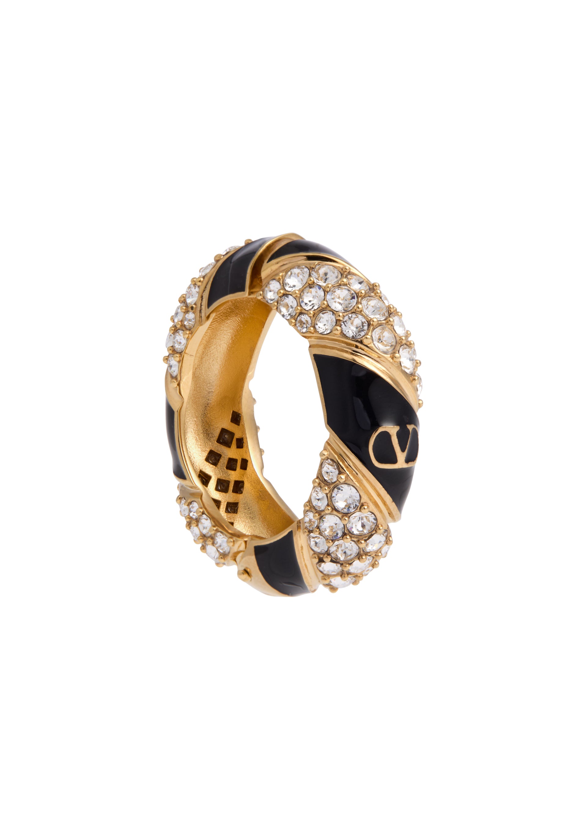 Large crystal-embellished ear cuff