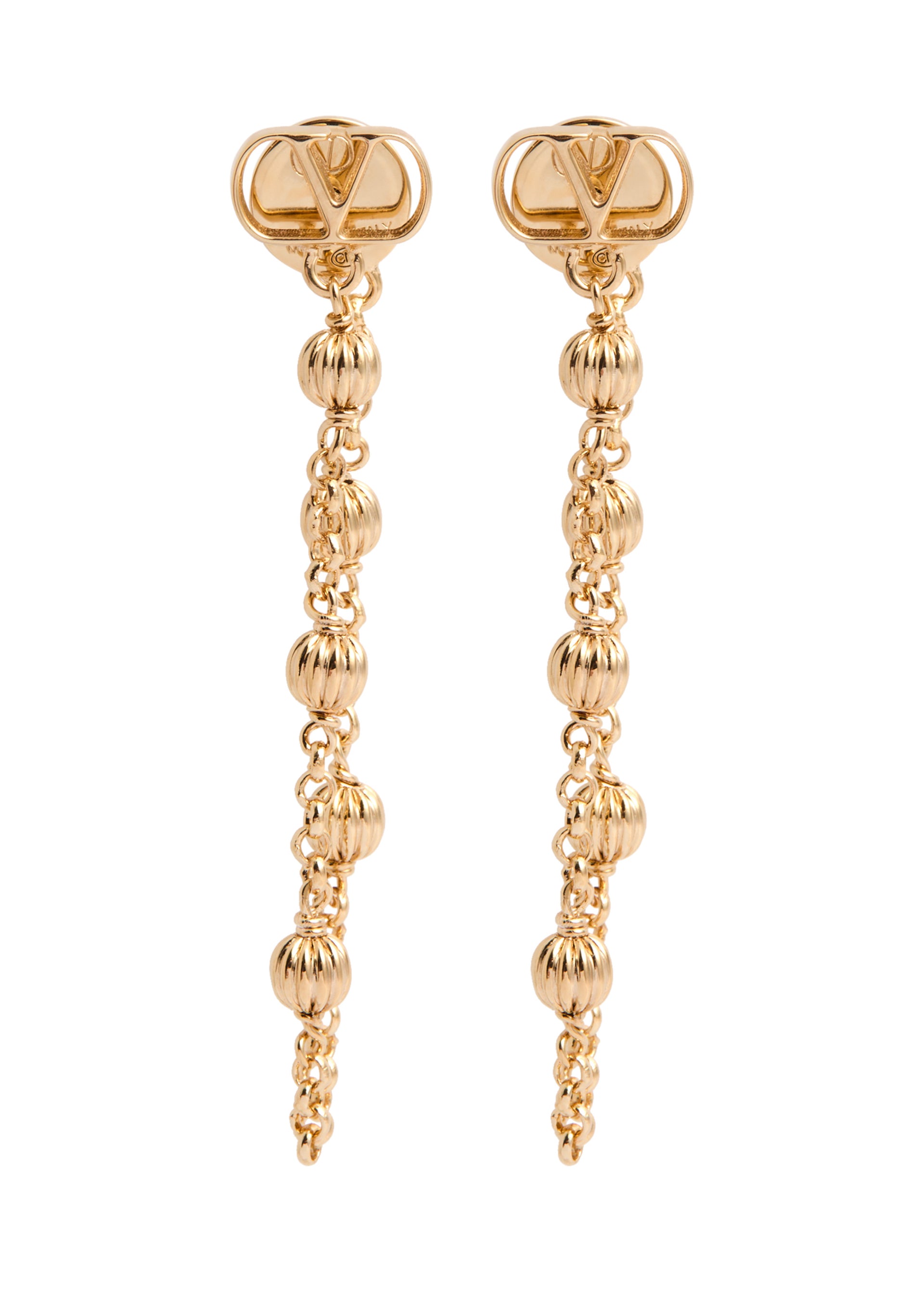 Vlogo chain hoop earrings