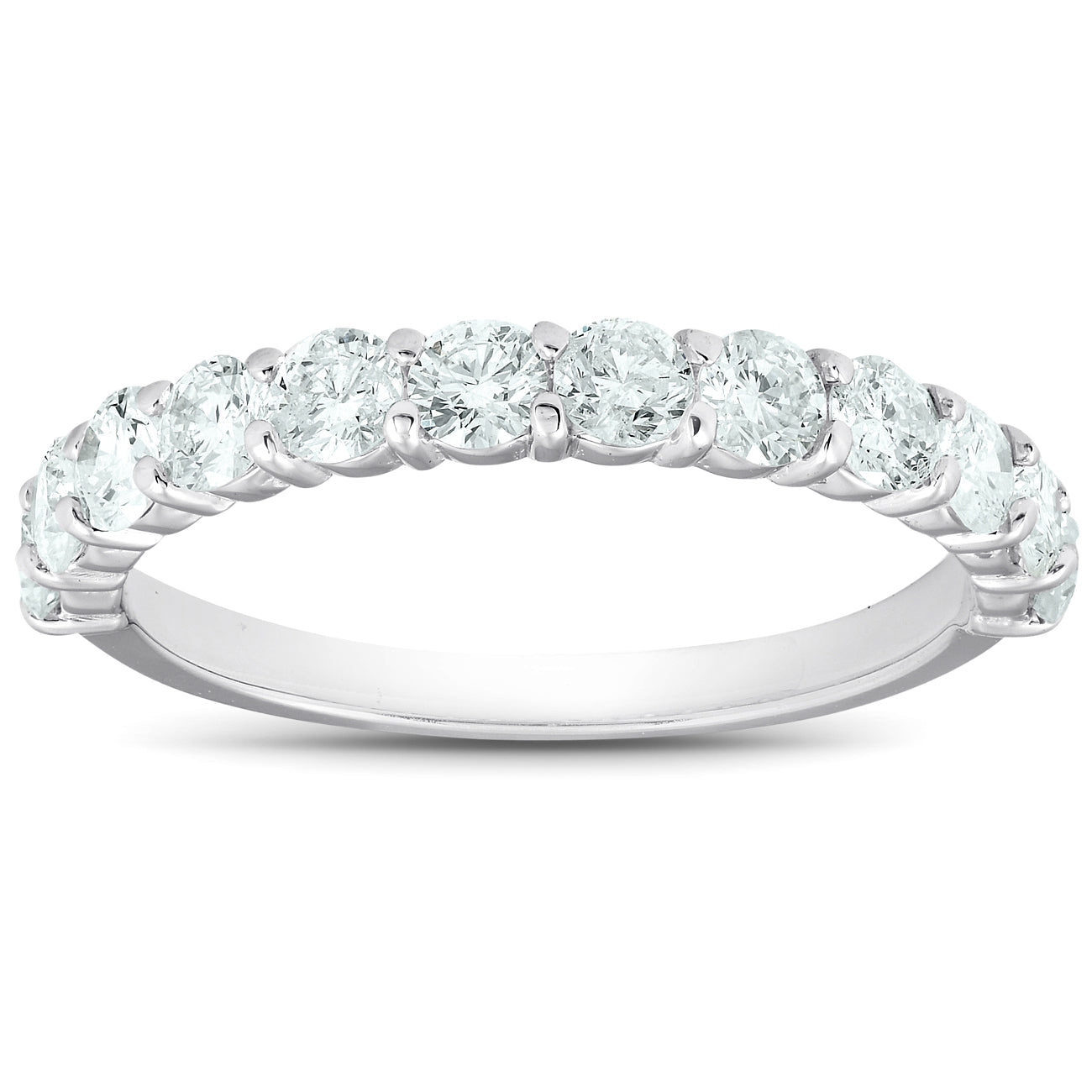 1Ct Diamond Weedding Ring Set 14k White Gold Stackable Engagement Bands