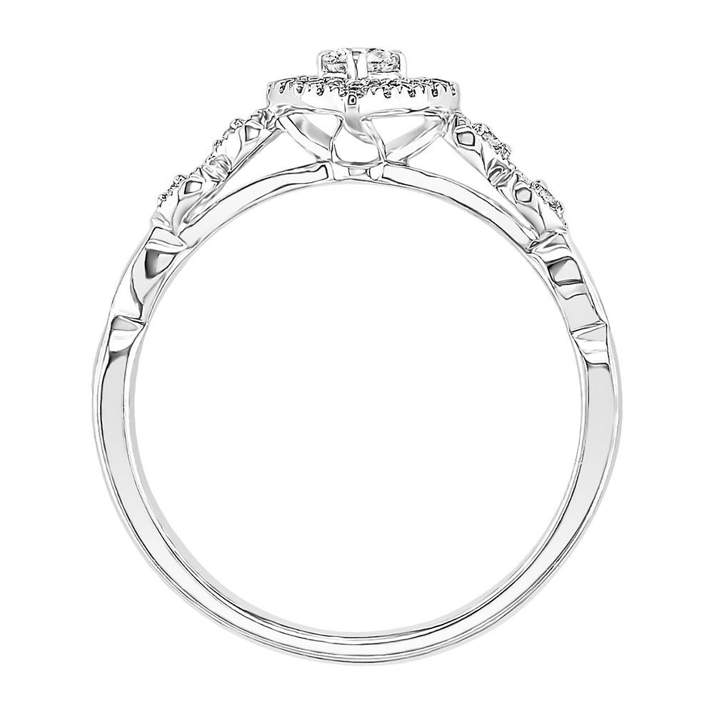 1/5 ct. tw. Diamond Heart Ring in 10K White Gold