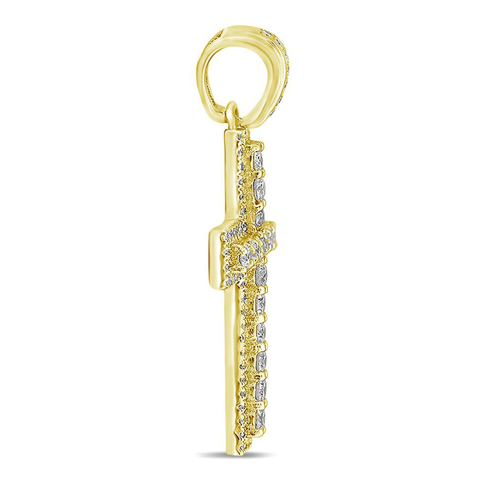 3/4 ct. tw. Diamond Cross Pendant in 10K Yellow Gold