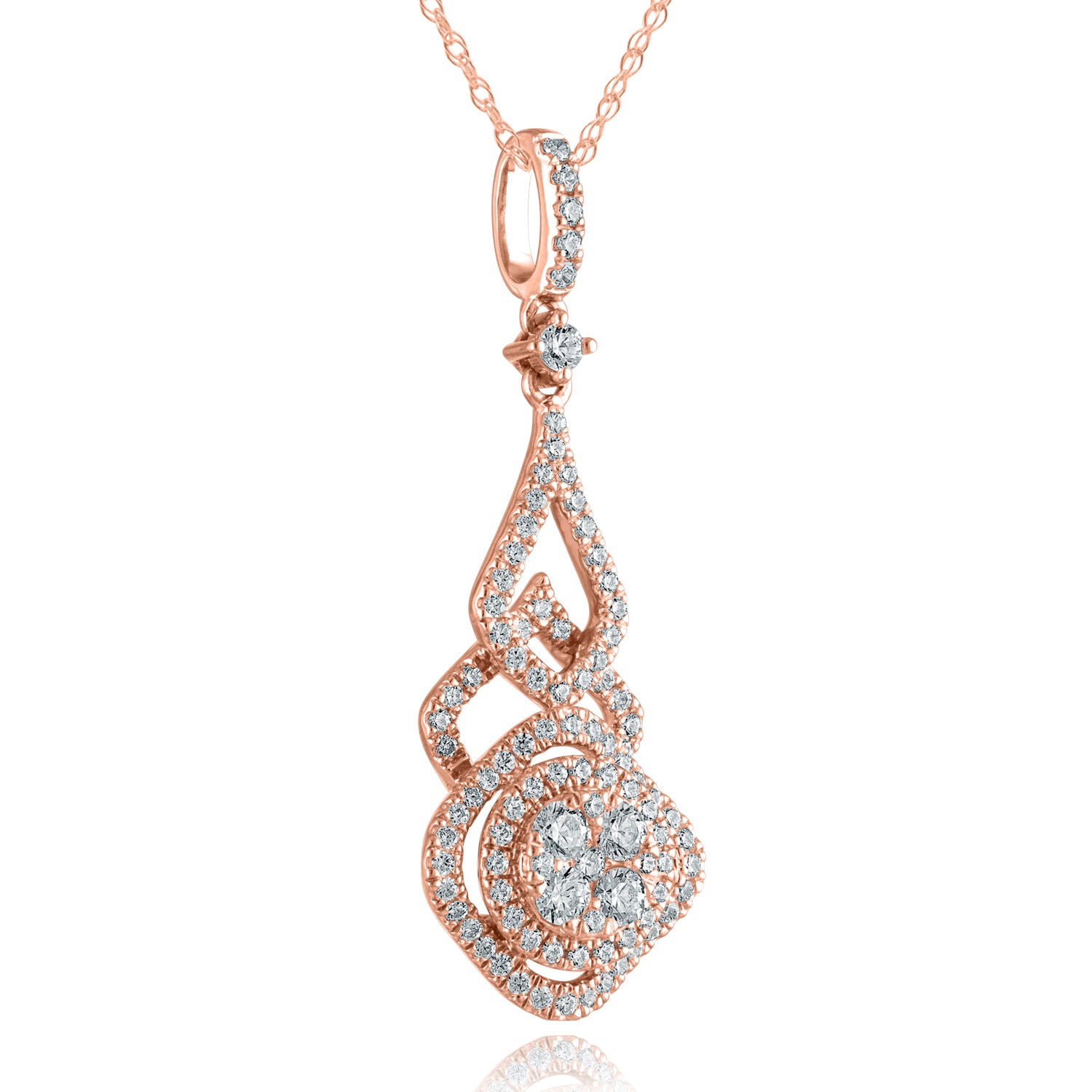 3/4 ct. tw. Diamond Pendant in 14K Rose Gold