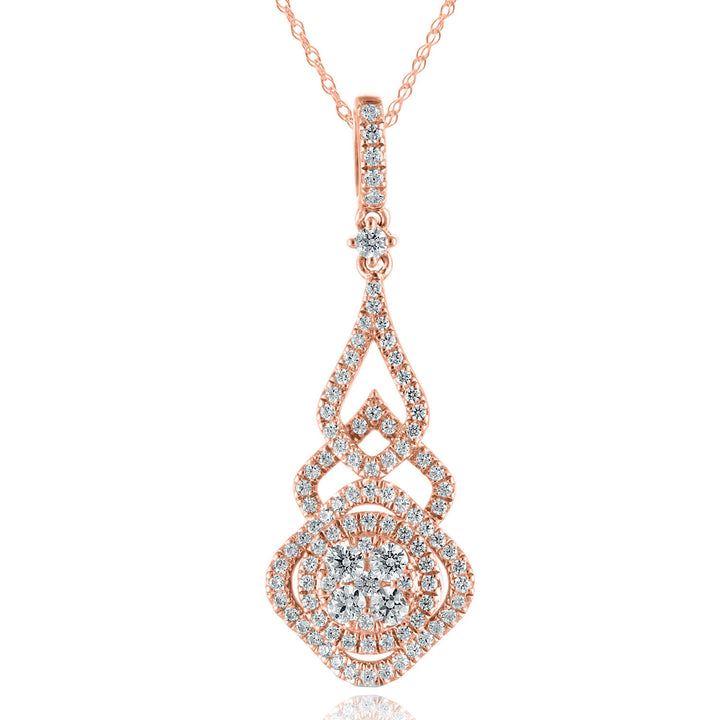 3/4 ct. tw. Diamond Pendant in 14K Rose Gold