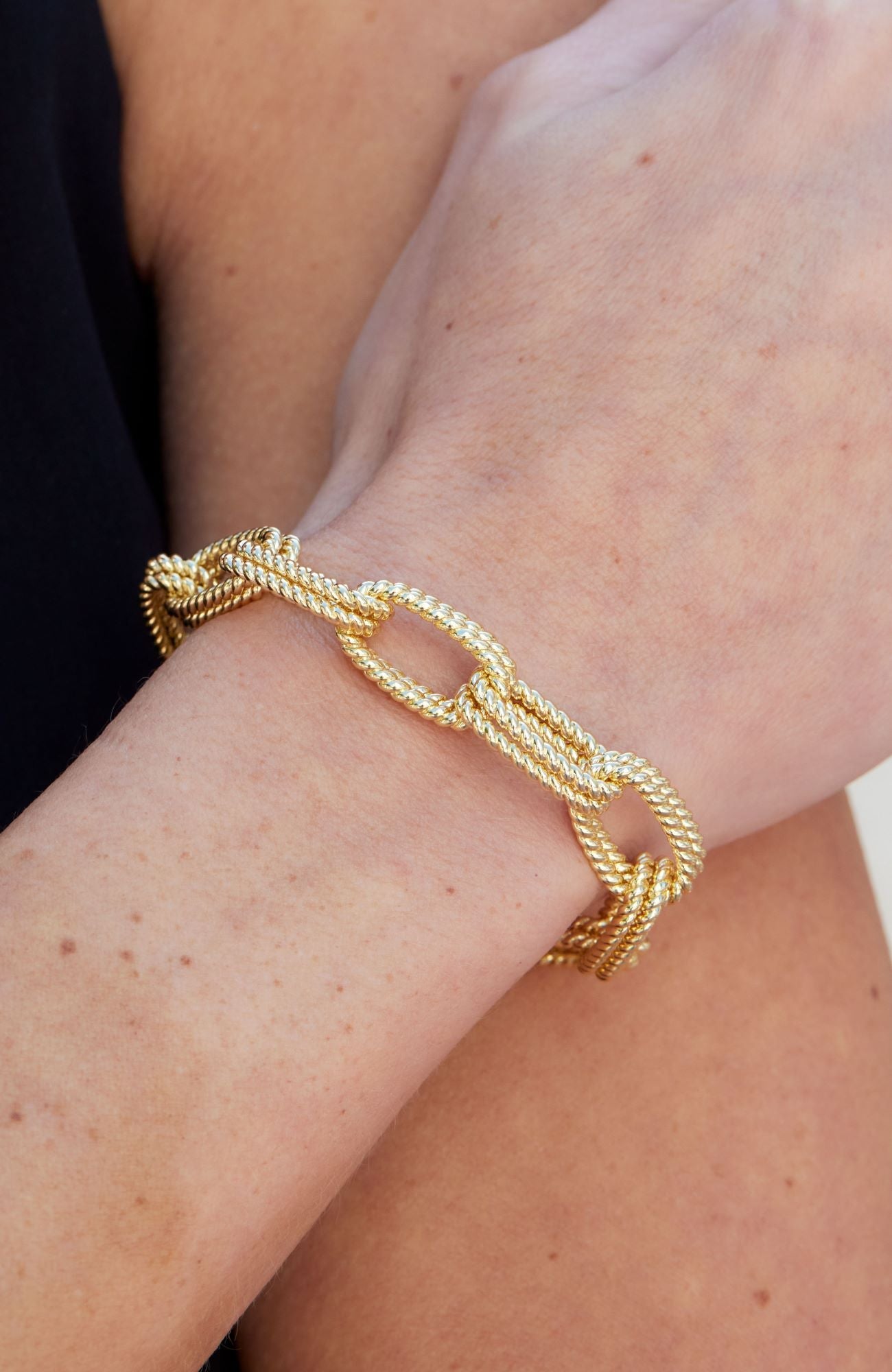Gold Plated Double Link Bracelet