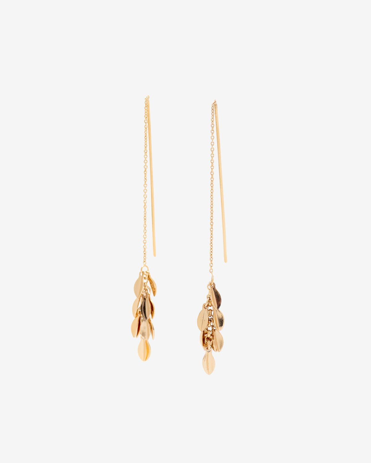 Metal Shiny Leaf Earrings