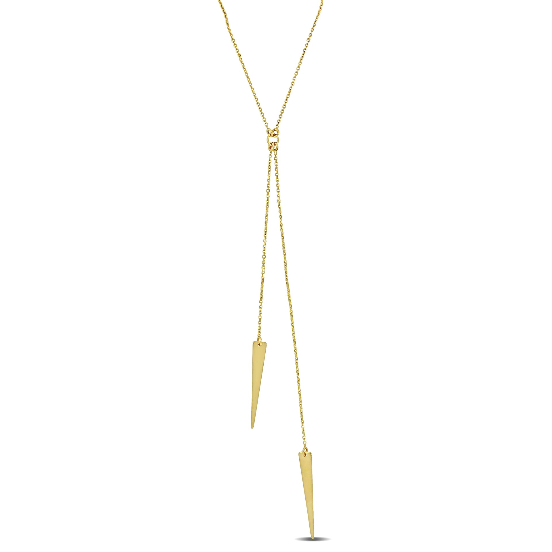 Mimi & Max Double Arrow Necklace in 14k Yellow Gold - 16.5+1 in