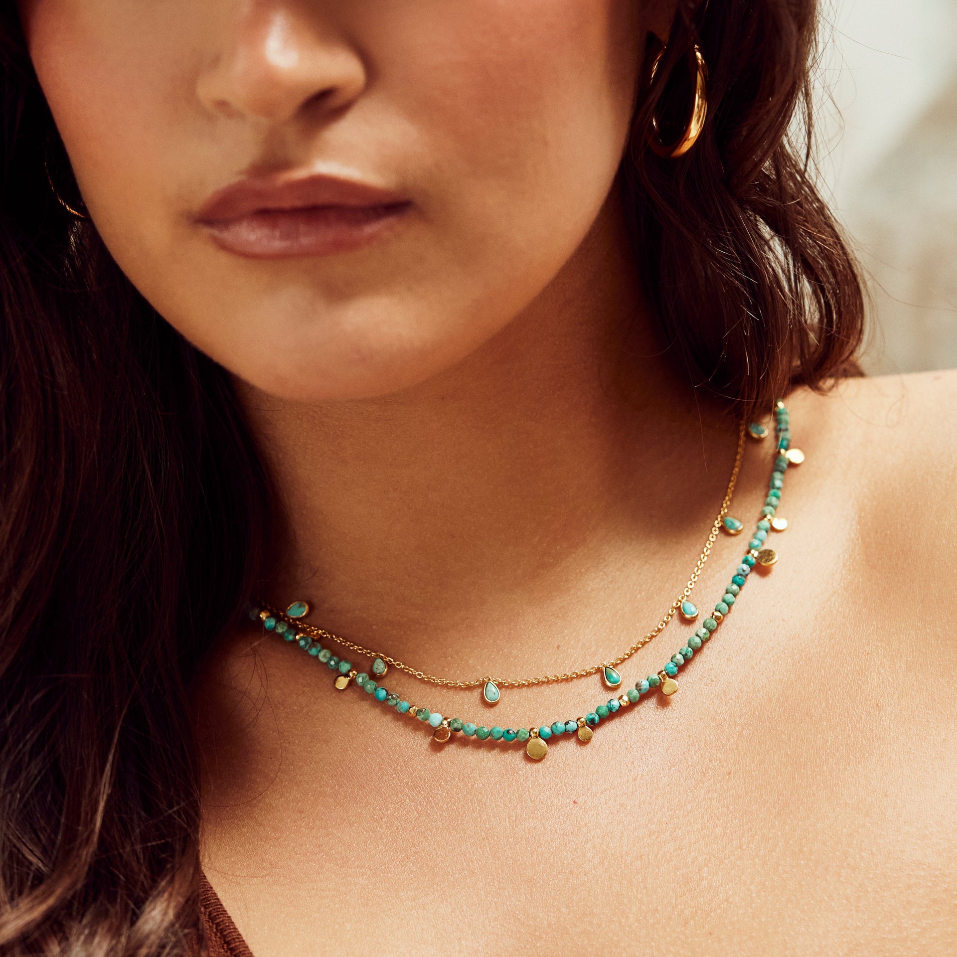 Turquoise Coin Necklace