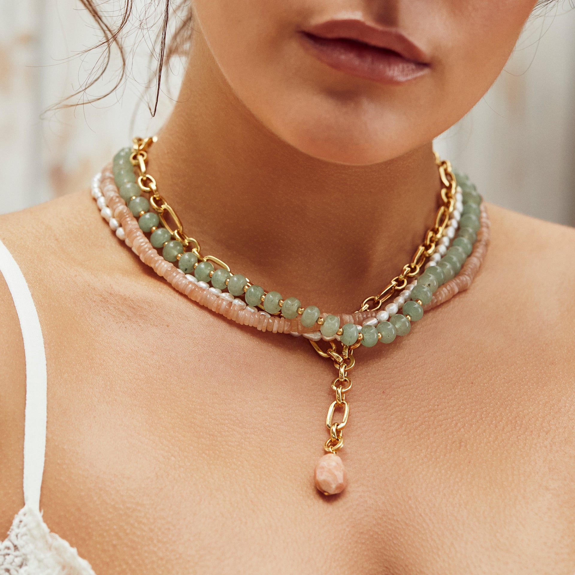Jade Beaded Necklace