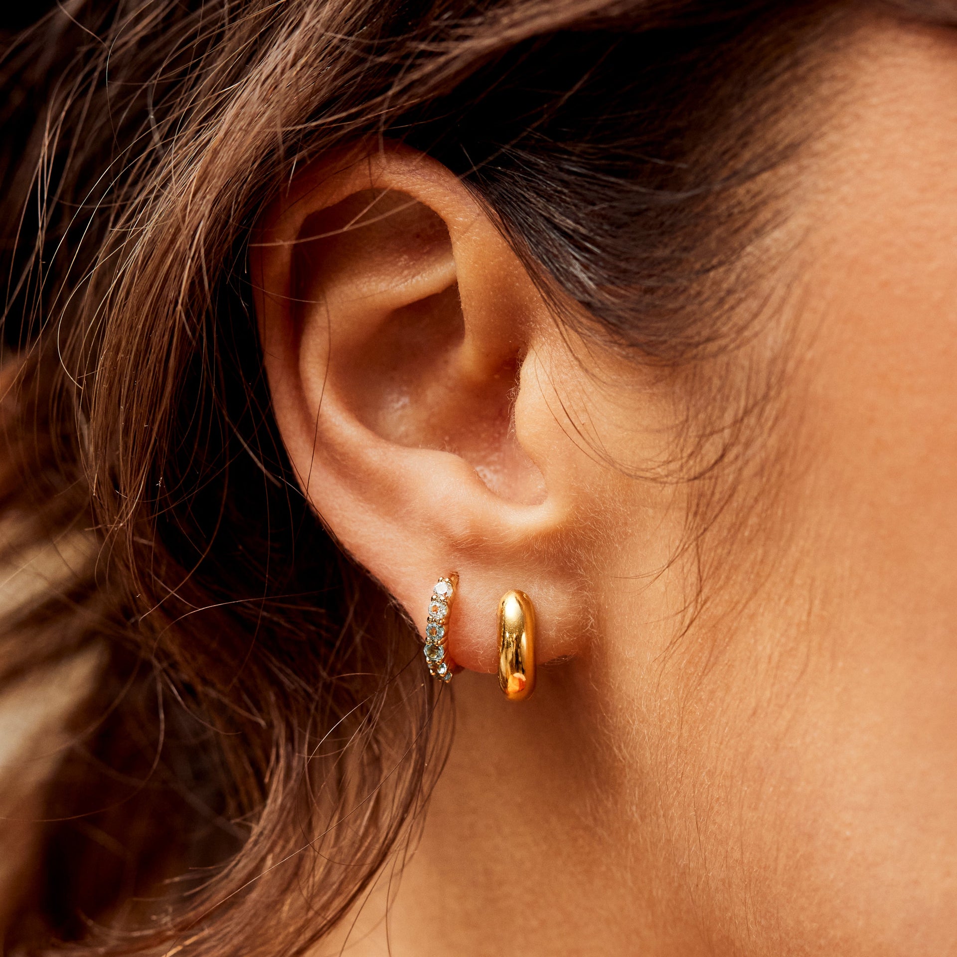 Mini Chunky Hoop Earrings