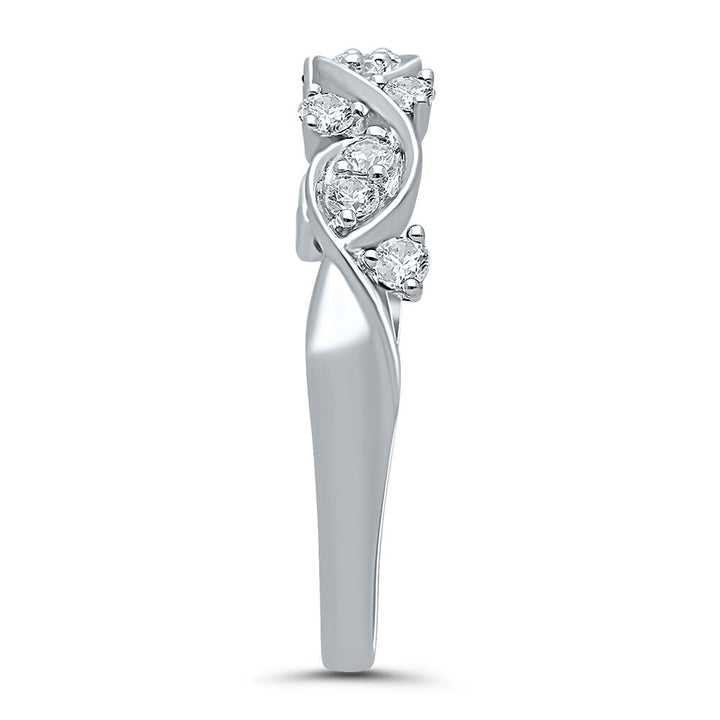 1/3 ct. tw. Diamond Twist Ring in 10K White Gold