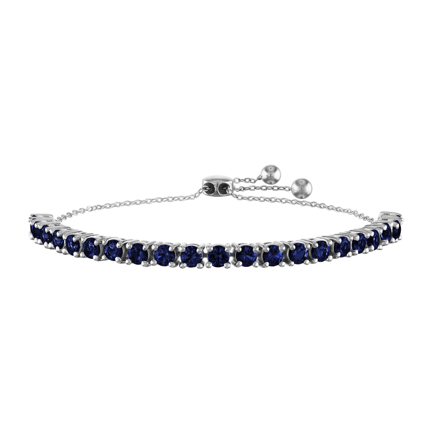 Sapphire Bolo Bracelet in Sterling Silver