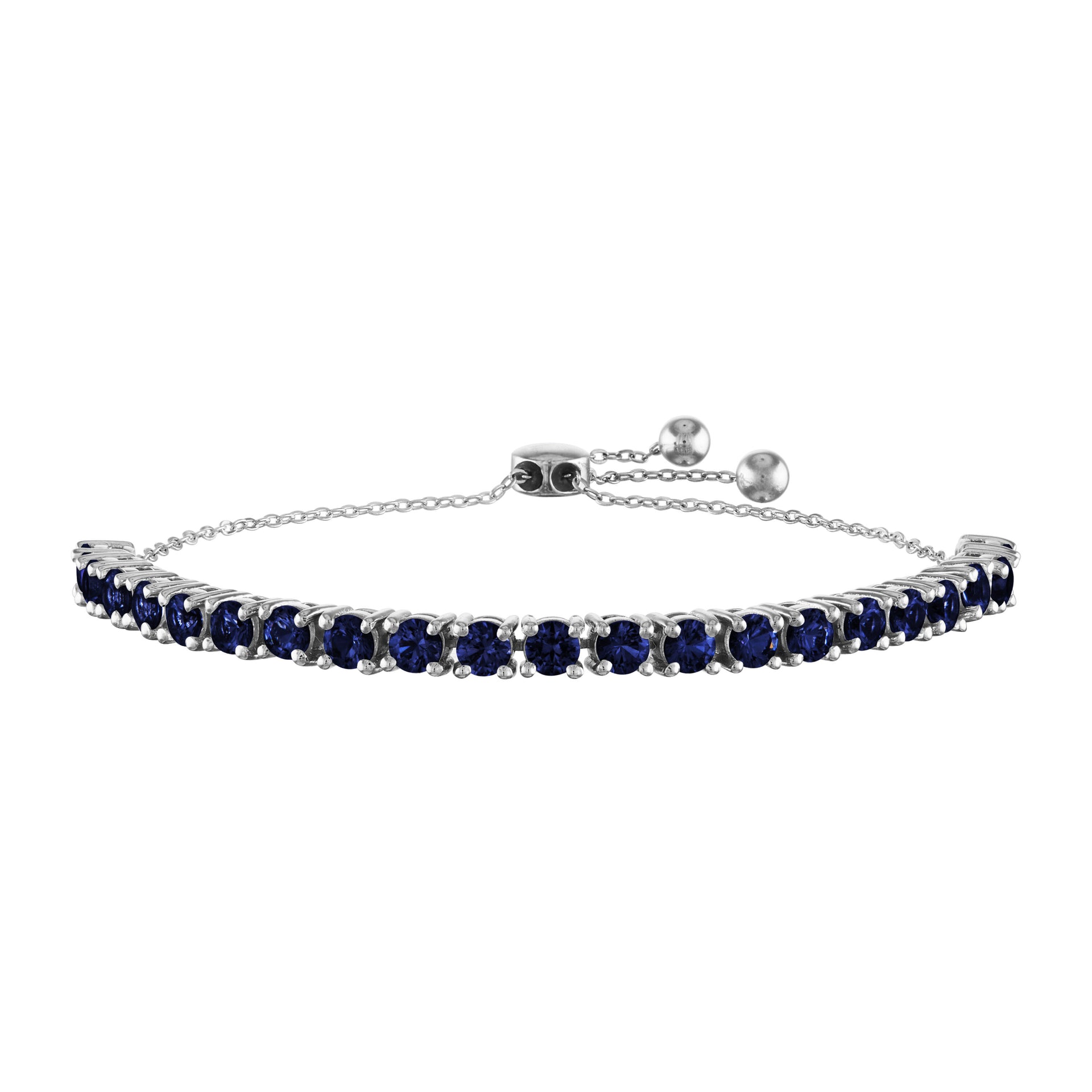 Sapphire Bolo Bracelet in Sterling Silver