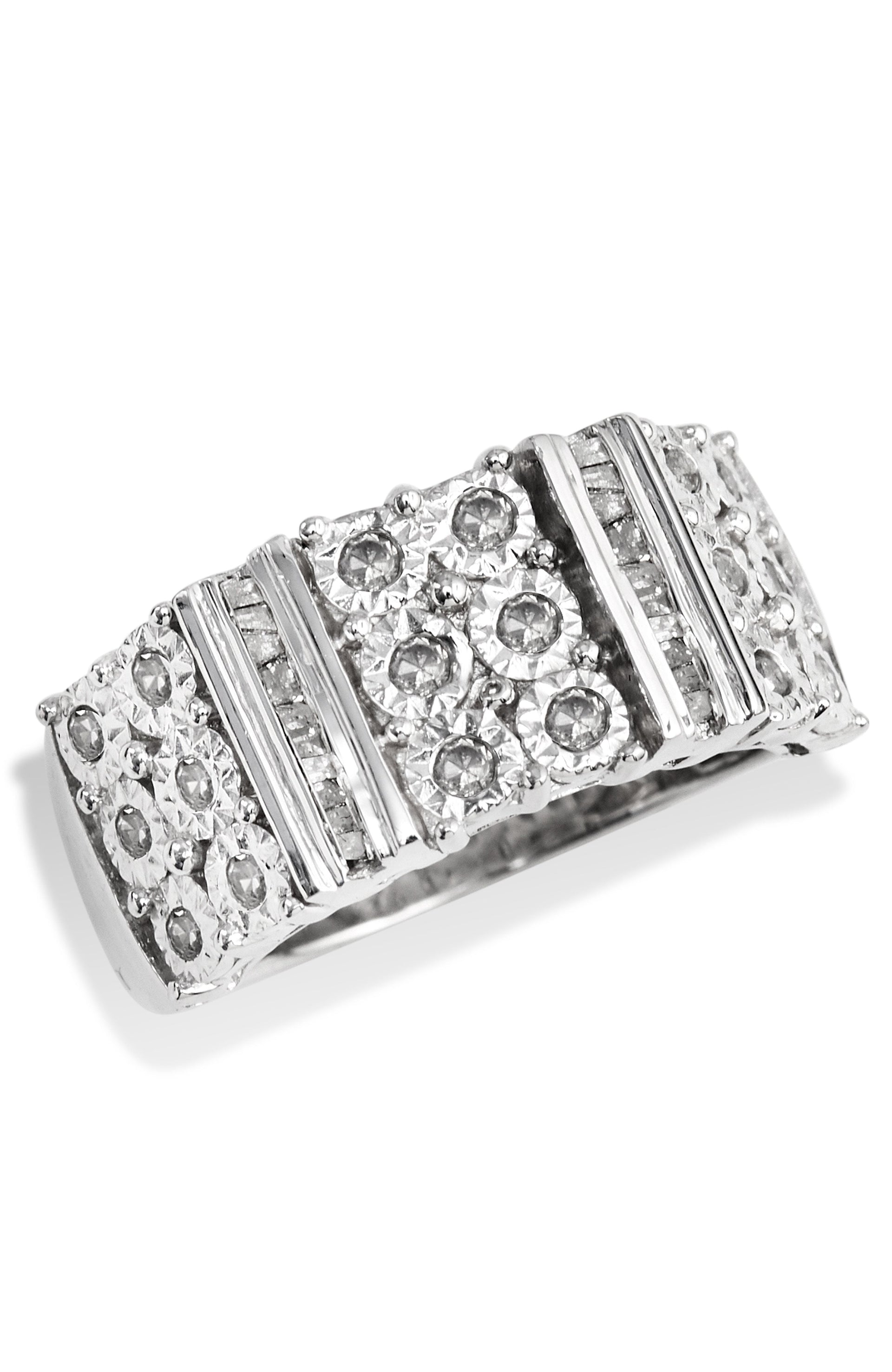 STERLING 925 0.50TCW WHITE DIAMOND RING