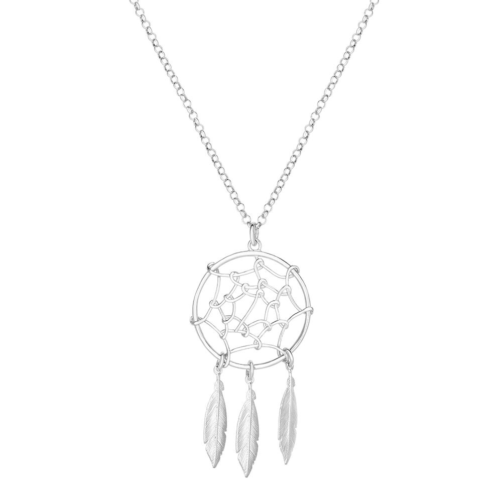 Dream Catcher Necklace in Sterling Silver