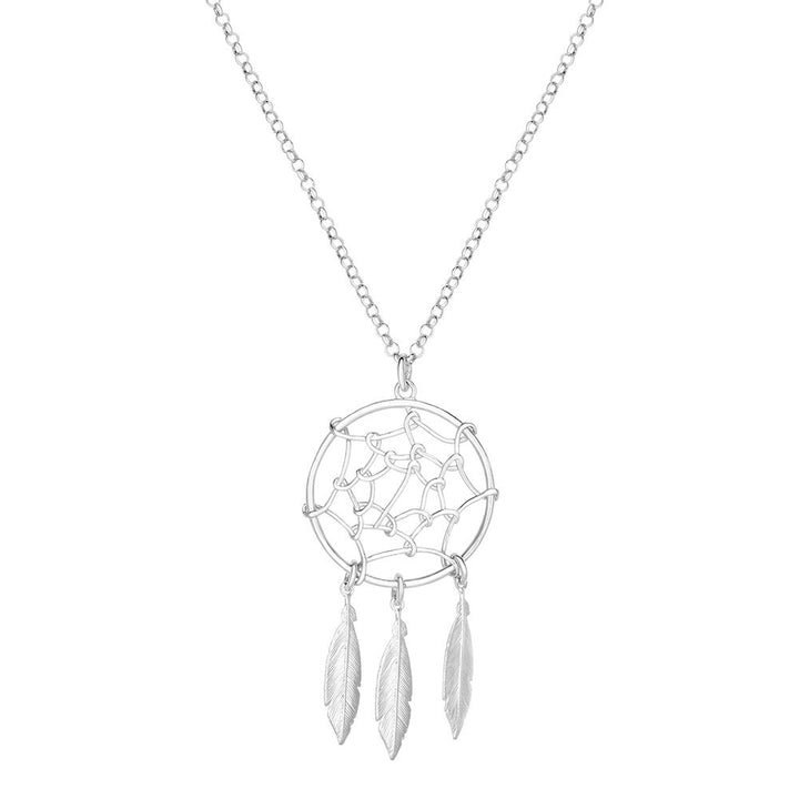 Dream Catcher Necklace in Sterling Silver