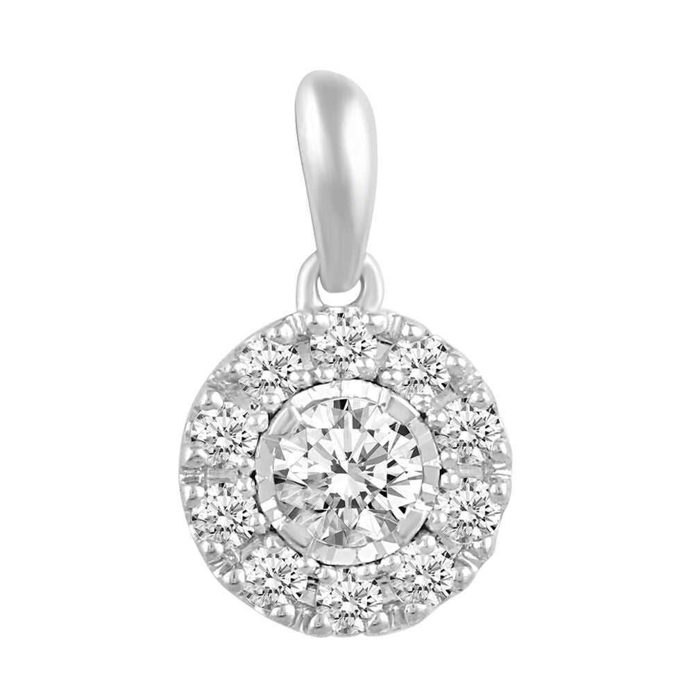 1/2 ct. tw. Diamond Aura Illusion Pendant in 10K White Gold