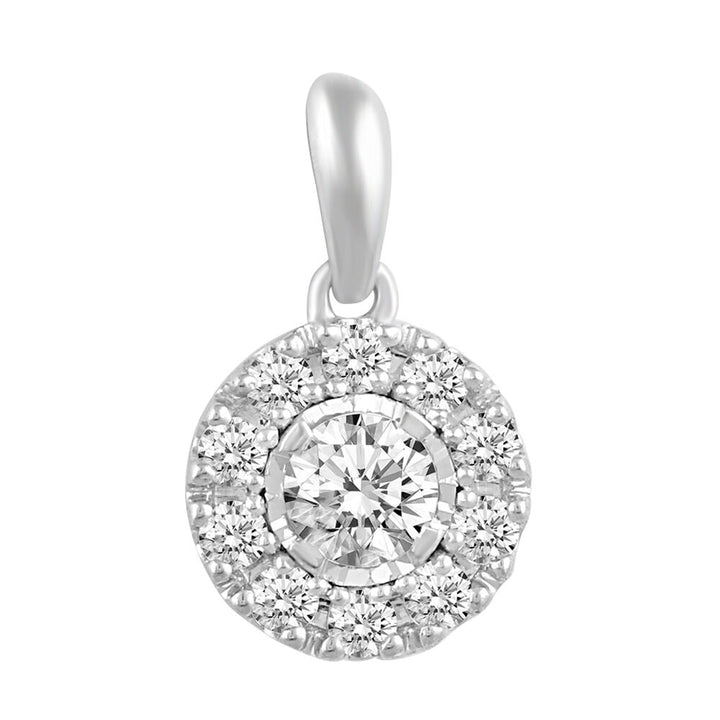 1/2 ct. tw. Diamond Aura Illusion Pendant in 10K White Gold