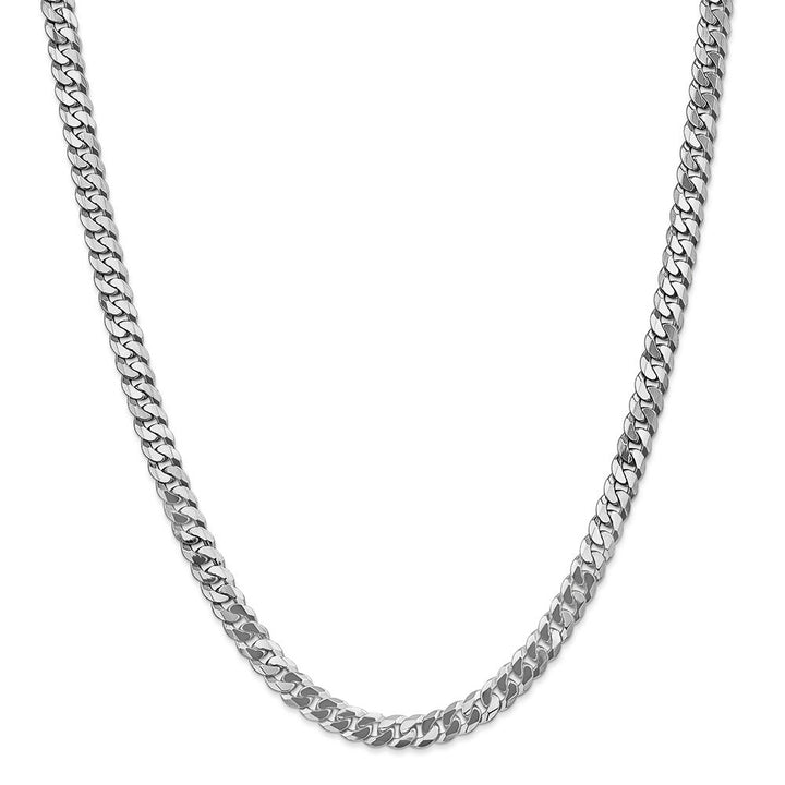 Beveled Curb Chain in 14K White Gold, 24"
