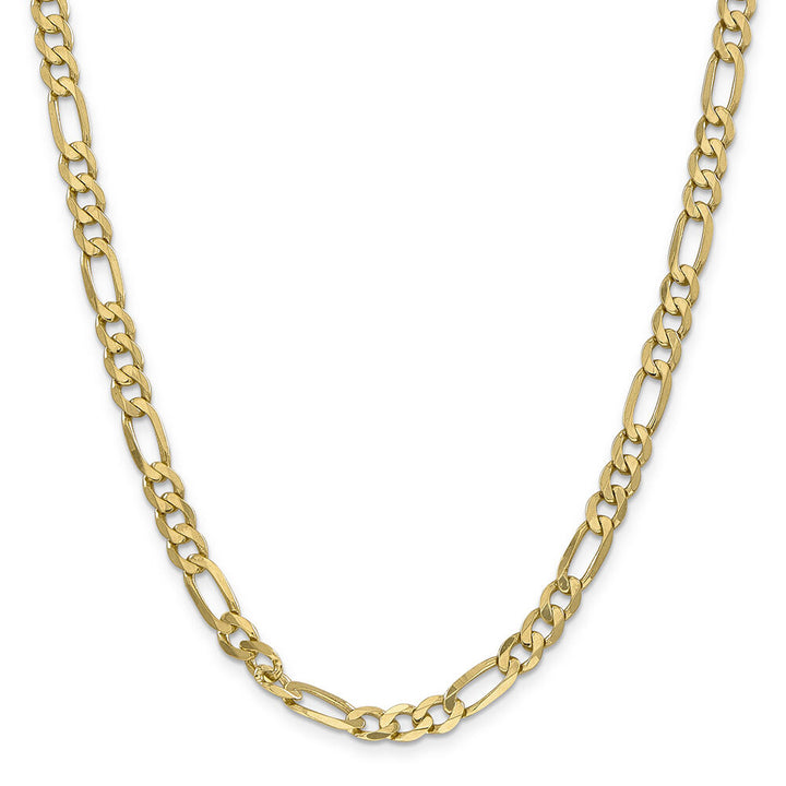 Flat Figaro Chain in 14K Yellow Gold, 30"