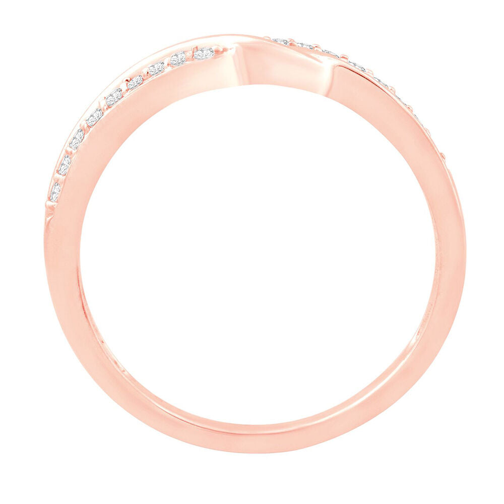 1/7 ct. tw. Diamond Contour Band in 14K Rose Gold