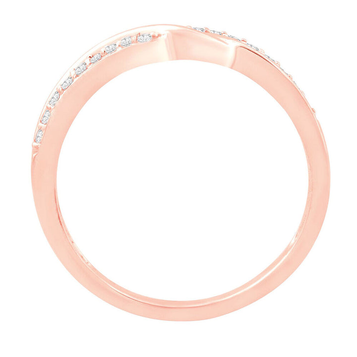 1/7 ct. tw. Diamond Contour Band in 14K Rose Gold