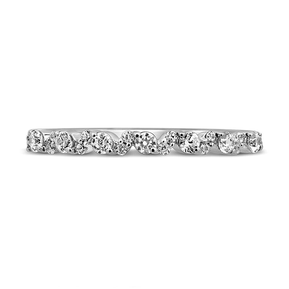 Diamond Stack Ring in 10K White Gold (1/4 ct. tw.)