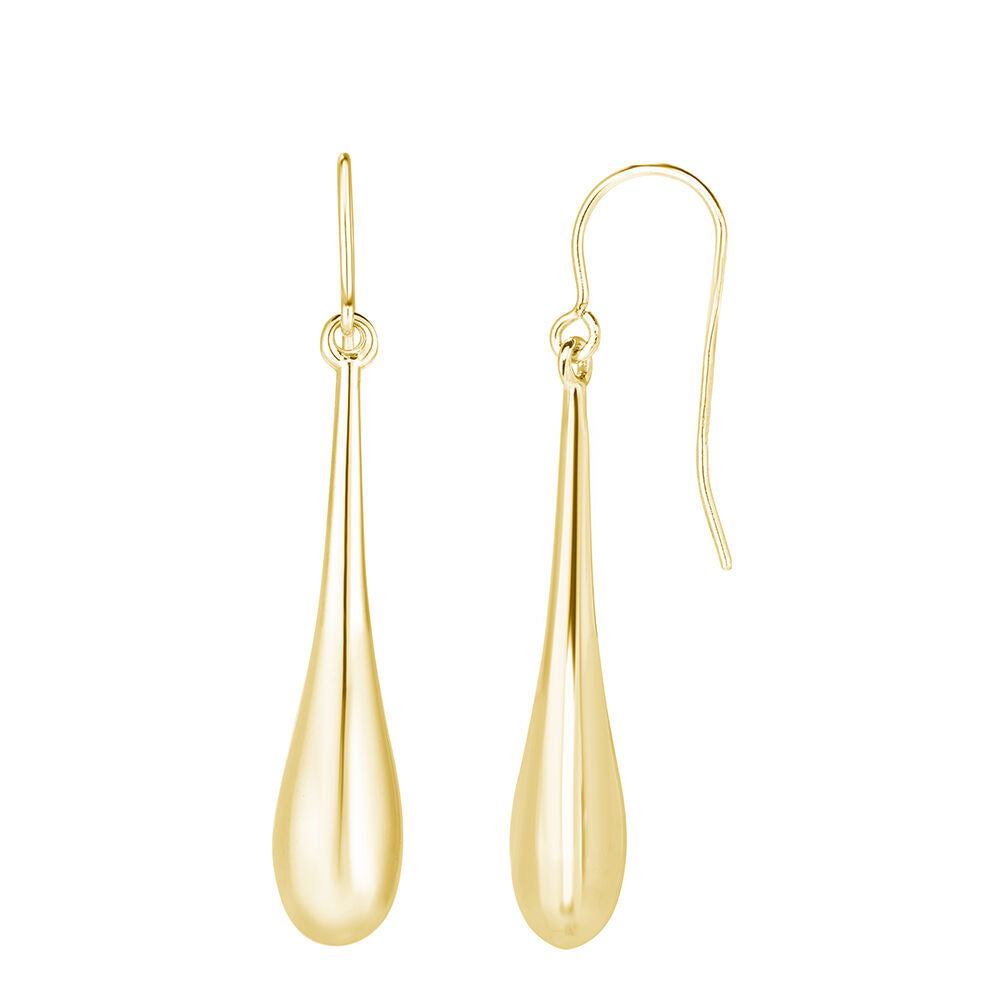 Polished Teardrop Earrings in 14K Yellow Gold