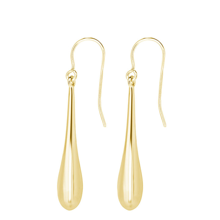 Polished Teardrop Earrings in 14K Yellow Gold