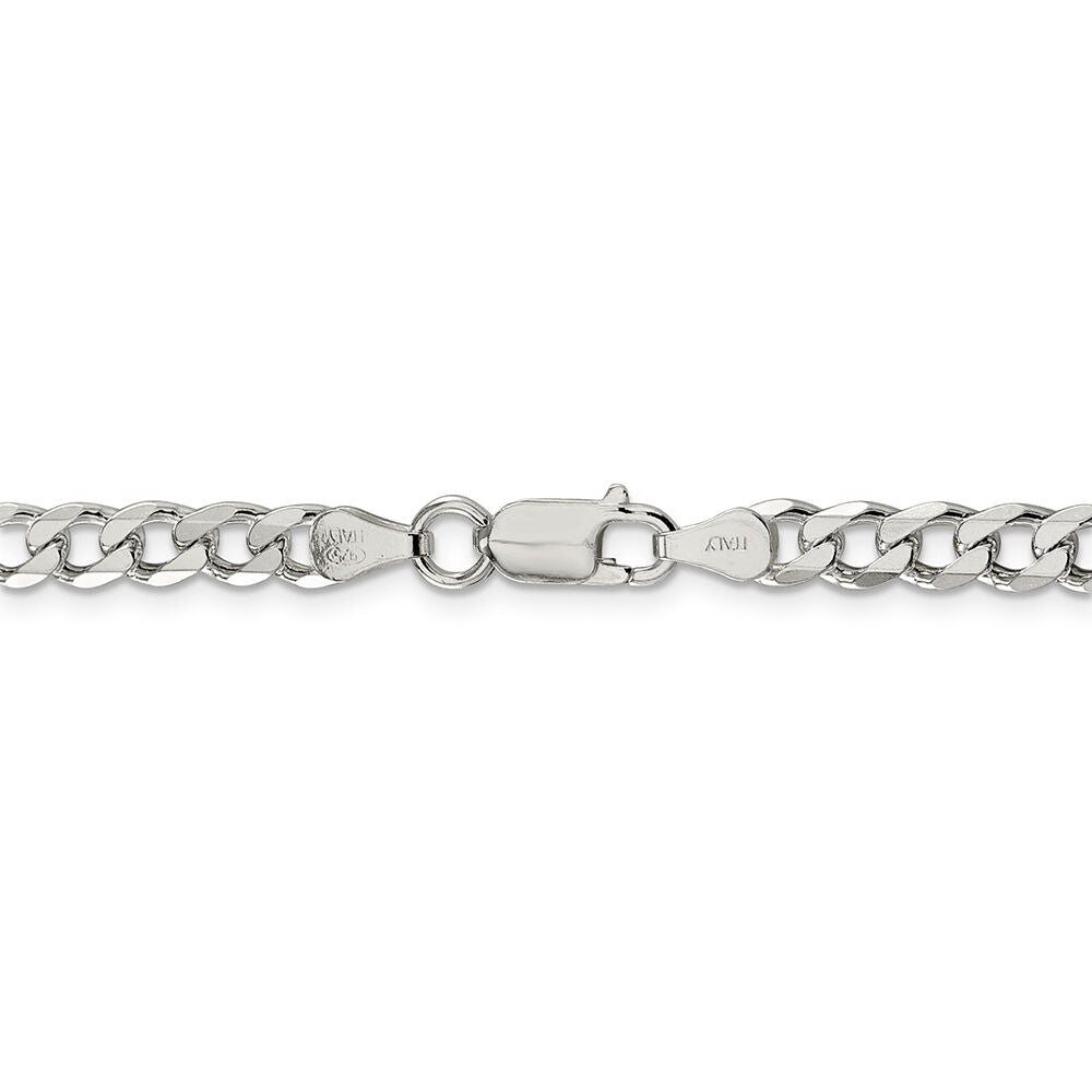 Curb Chain Necklace in Sterling Silver, 24"
