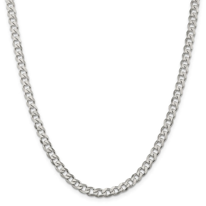 Curb Chain Necklace in Sterling Silver, 24"