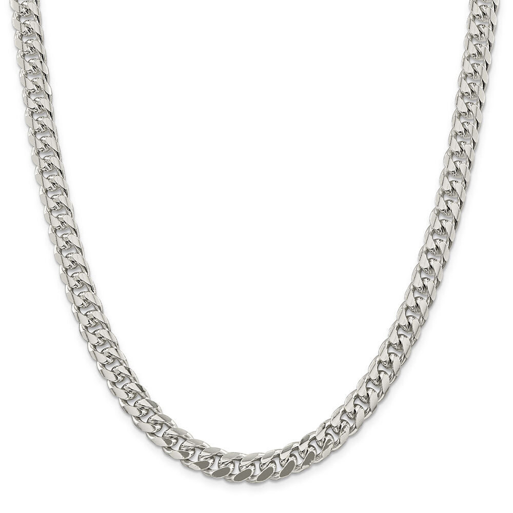 Curb Chain Necklace in Sterling Silver, 24"