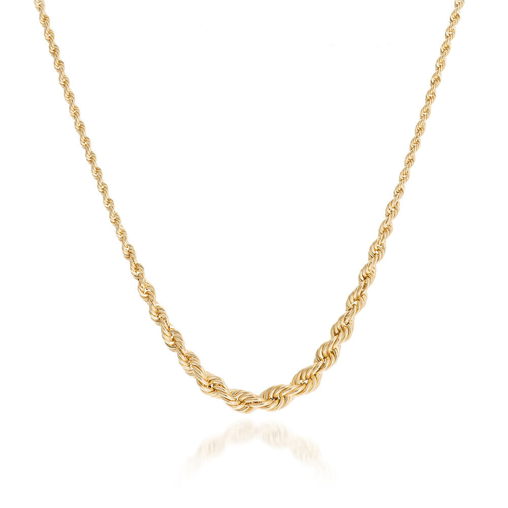 Rope Chain Necklace in 14K Yellow Gold, 18"